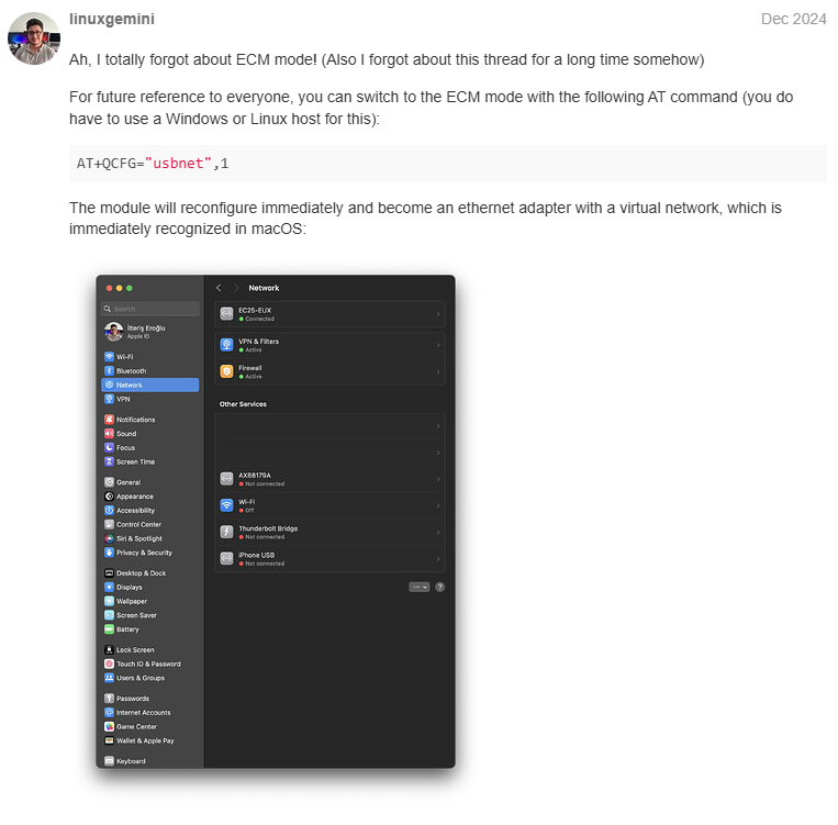 My reply forum post